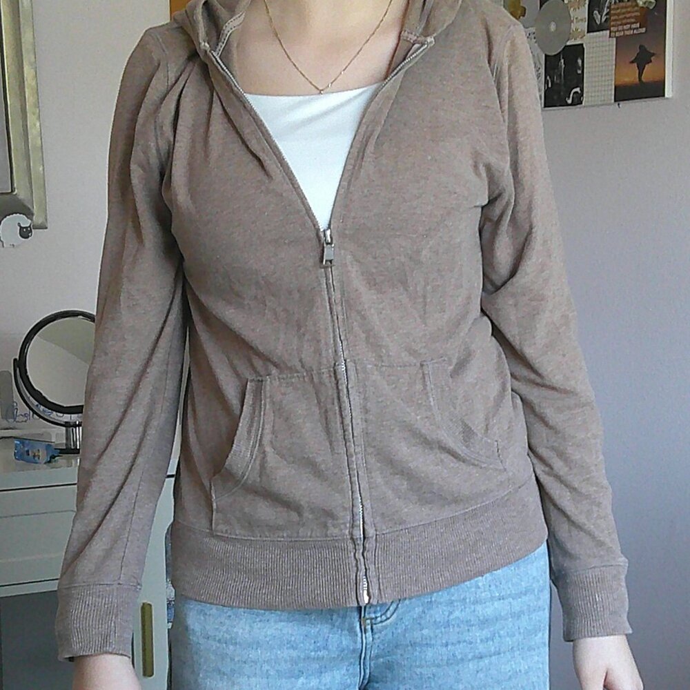brown hoodie